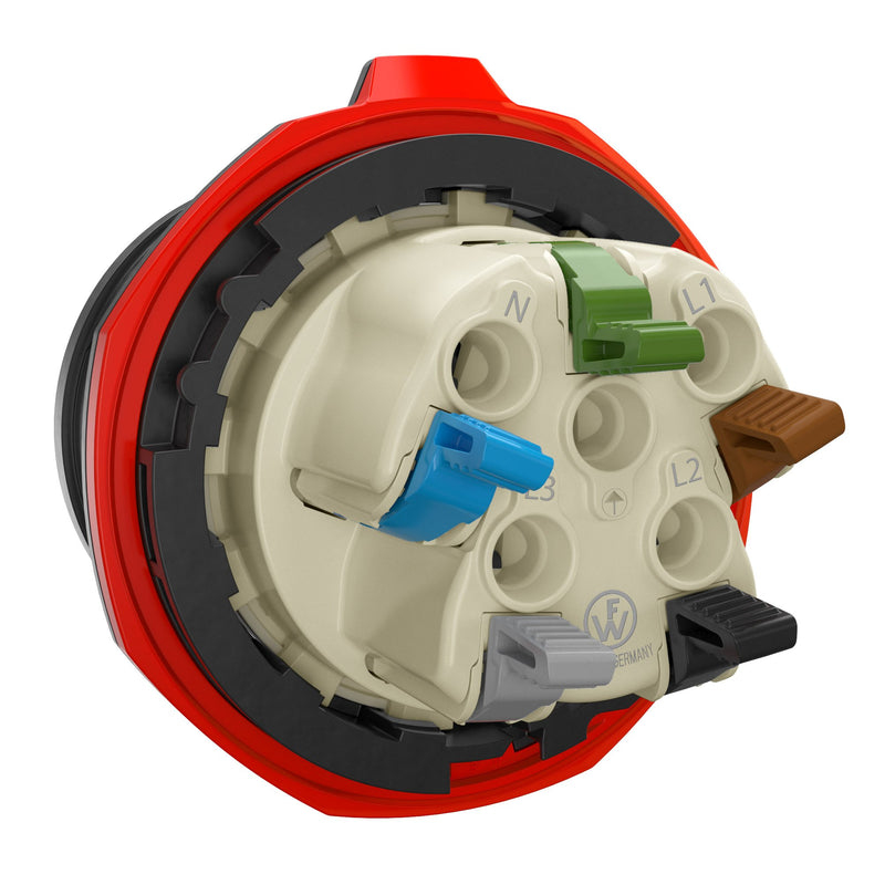 Walther Werke - CEE-Gerätestecker (IEC 60309) CEE NEO Wandgerätestecker FW714509CC 16A 5P 9h IP54 − 10 Stück