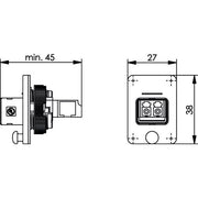 Telegärtner - LWL-Kupplung STX V4 Flanschset 100007575 LC-D Kupplung SM