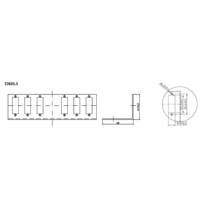 EFB-Elektronik - Frontpanel/Patchpanel leer (Schaltschrank) Verteilerplatte 53603.2 f.8xST Kupplungen
