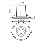 ESYLUX - Bewegungsmelder/Präsenzmelder komplett Bewegungsmelder UP PD-FLAT-E360i/8RD WH rund weiß