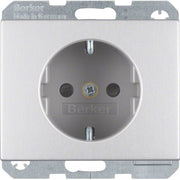 Berker - Steckdose SCHUKO-Steckdose Alu 41357003 erh. Berührg-schutz