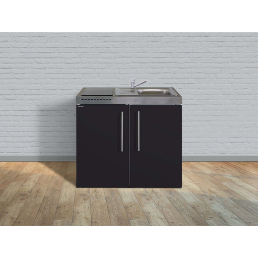 Stengel - Mini-Küche Miniküche Premiumline MPSM100IKFliBre Schwarz matt