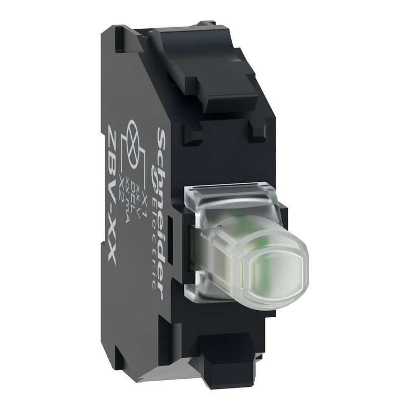 Schneider Electric - Lampenfassungsblock für Befehls- und Meldegeräte LED Modul ZBVJ1 12V ws − 5 Stück