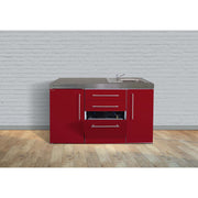 Stengel - Mini-Küche Miniküche Premiumline MPGSBR150GSBre Bordeauxrot