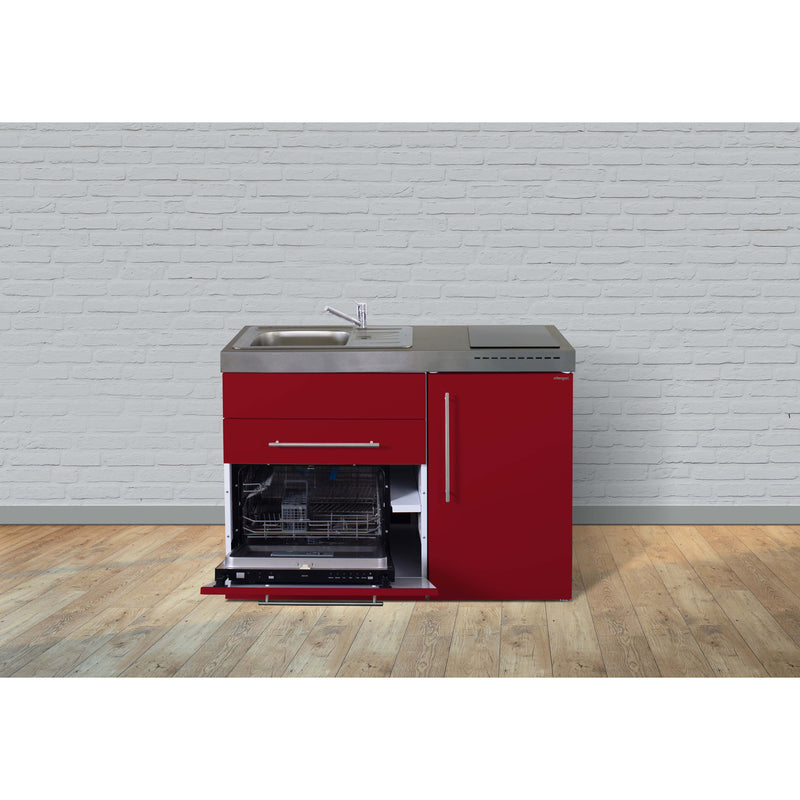 Stengel - Mini-Küche Miniküche Premiumline MPGSBR120KSGSGKFreBl Bordeauxrot