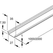 HKL - Tragschiene 536/2 ungelocht − 40 Meter