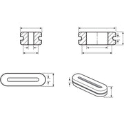 HellermannTyton - Durchführungstülle HV1606-PVC-GY-D1 − 500 Stück