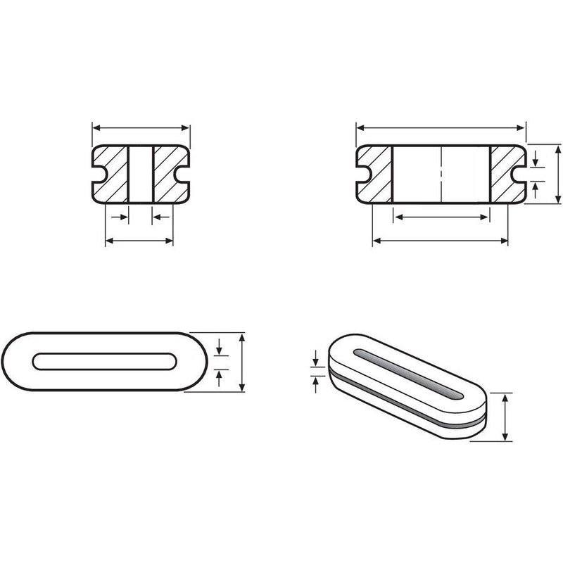 HellermannTyton - Durchführungstülle HV1606-PVC-GY-D1 − 500 Stück