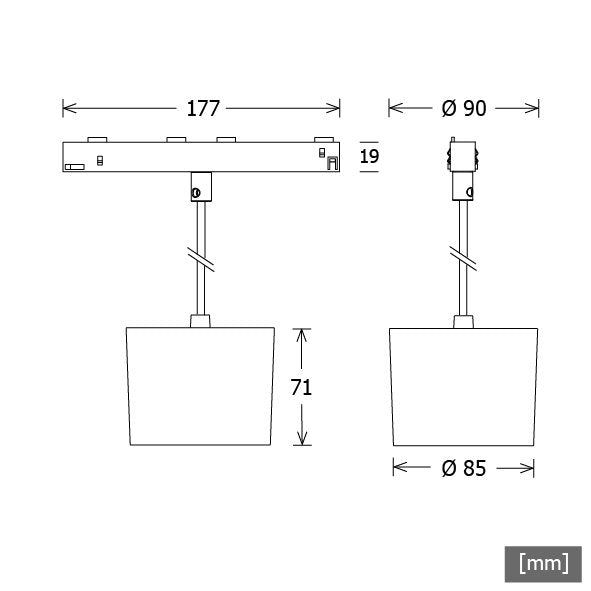 LTS Licht&Leuchten - Downlight/Strahler/Flutlicht LED-Pendelleuchte NEOORYOP20294025D.sw 940, DALI, schwarz