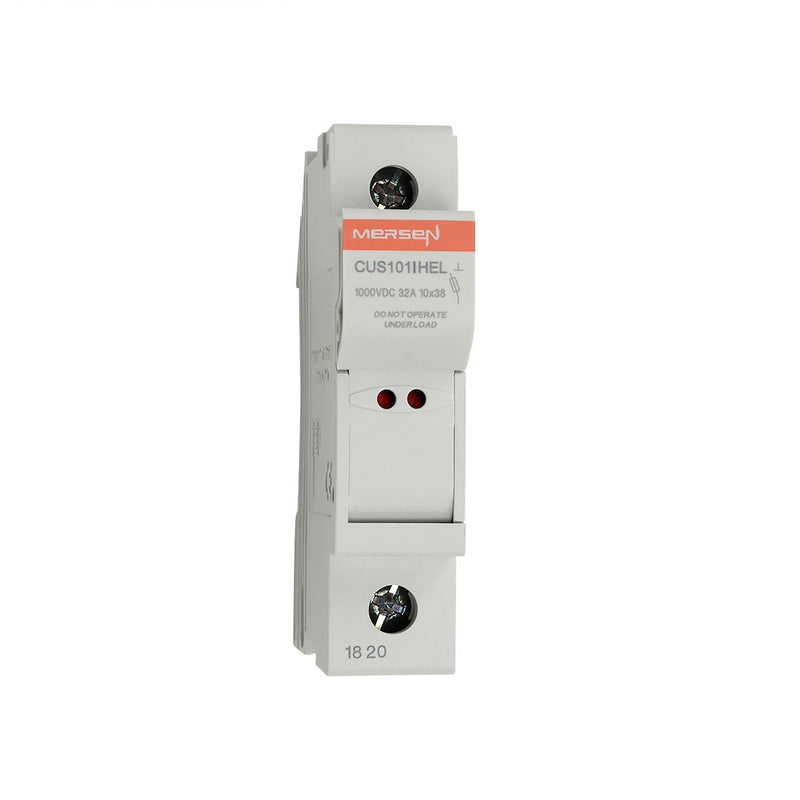 Mersen - Halter für zylindrische Sicherung Sicherungshalter CUS101IHEL 10x38 DC1000V 32A 1p − 12 Stück