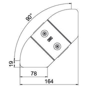 OBO Bettermann - Deckel Bogen für Kabeltragsystem Deckel für Bogen RBD W 100 A4 winkelverst. B100mm