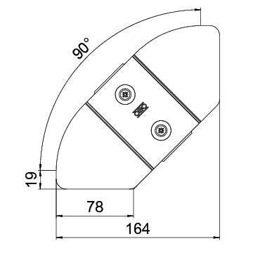 OBO Bettermann - Deckel Bogen für Kabeltragsystem Deckel für Bogen RBD W 100 A4 winkelverst. B100mm