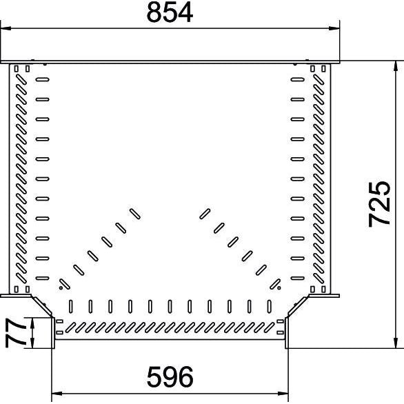 OBO Bettermann - T-Stück für Kabelrinne T-Stück für Kabelrinne RT 860 FT 85x600