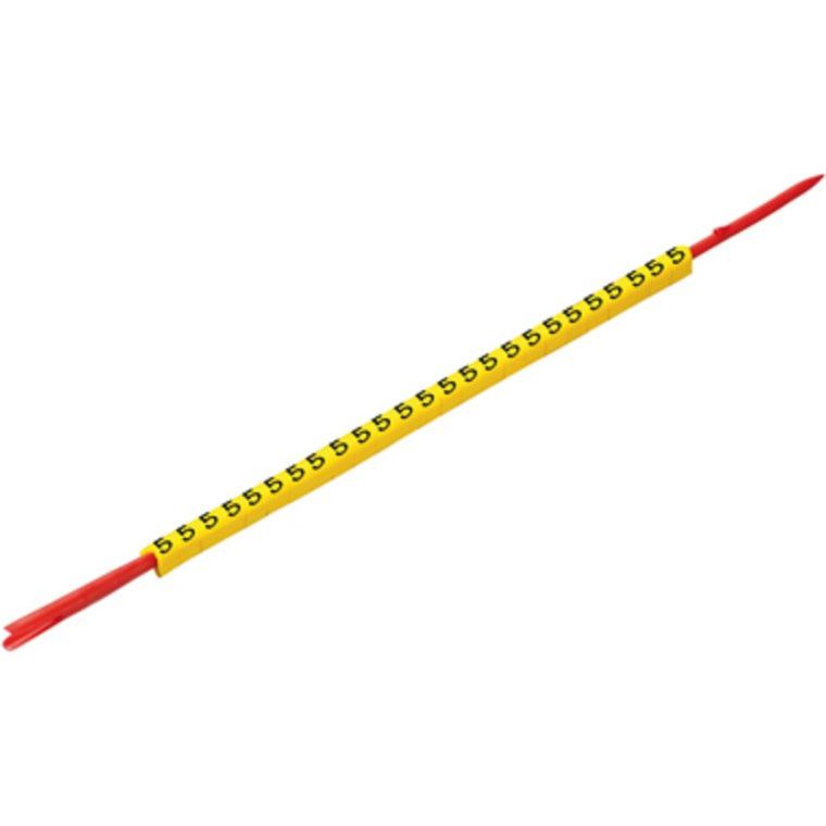 Weidmüller - Kabelmarkierungssystem Leitermarkierer CLI R 02-3 GE/SW m.Montagedorn − 10 Stück