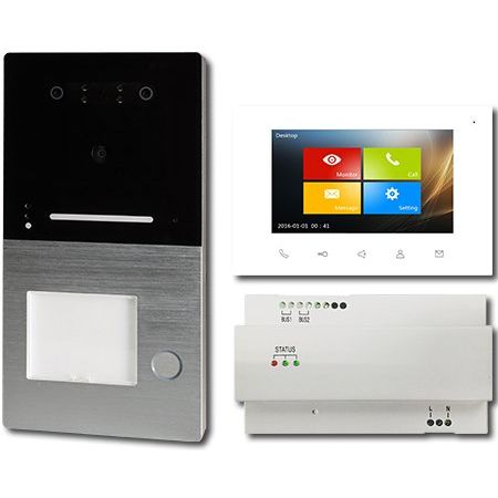 HHG - Türsprech-Set Set mit AS AP 1-Fam Villa AP Set 1 FI m. Gesichtserkennung