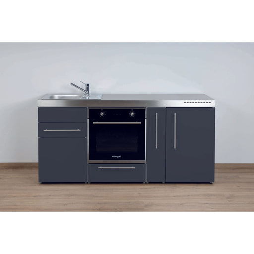 Stengel - Mini-Küche Miniküche Premiumline MPBSG180ABOGKFreBliS Schiefergrau