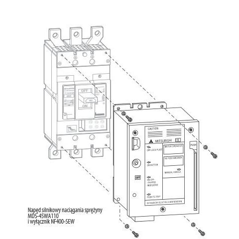 Mitsubishi Electric - Arbeitsstromauslöser AC 240V für NF/DSN 800AF MDS-8SWA240
