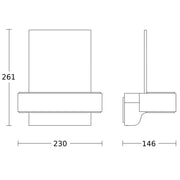Steinel - Decken-/Wandleuchte Sensor-LED-Außenleuchte L 820 SC ANT 3000K 146 x 230 x 261 mm