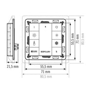 ESYLUX - Bussystem-Tastsensor Taster 8-fach PUSH BUTTON x8 TWELC DALI Tunable White