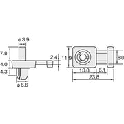 HellermannTyton - Befestigungssockel und -element für Kabelbinder Befestigungssockel LKCRF1 PA66 BK 500 24x12mm − 500 Stück