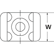 HellermannTyton - Befestigungssockel und -element für Kabelbinder Befestigungssockel CTM0 ws − 100 Stück
