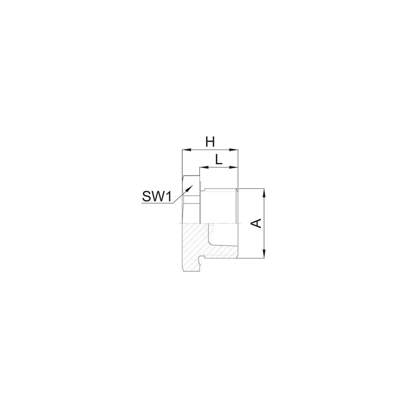 Jacob - Verschlussschraube V301-1032-01 schwarz IP55 − 50 Stück