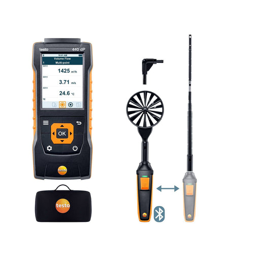 Testo - Messgerät für Umweltgrößen testo 440 Strömungs-Set 1 0563 4409 mit BT delta p