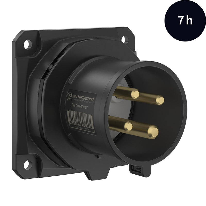 Walther Werke - CEE-Gerätestecker (IEC 60309) CEE NEO Anbaugerätestecker FW631407CC gerade 32A 4P 7h