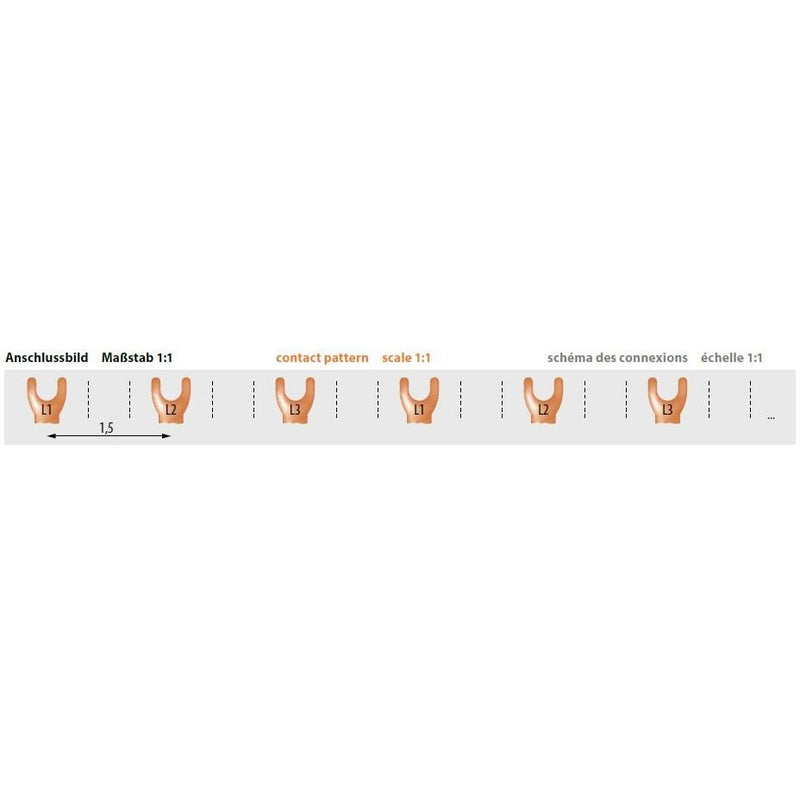 Pollmann - Phasenschiene G-3L-27-1000/16 3-phasig − 20 Stück