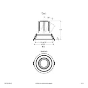 EVN Lichttechnik - Downlight/Strahler/Flutlicht LED-Einbauleuchte modular F04R11SM1840L24P Konfigurationstype