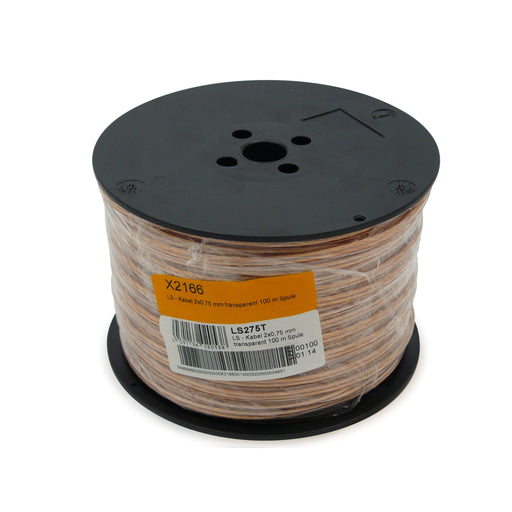 Televes - Lautsprecherleitung LS-Kabel 2x0,75 mm LS275T 100m Spule,transp. − 100 Meter