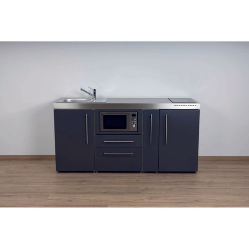 Stengel - Mini-Küche Miniküche Premiumline MPMSG180AMWIKFrBl2Sn Schiefergrau