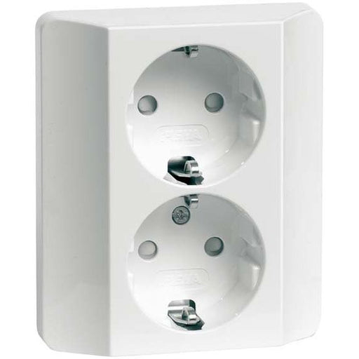 Peha - Schalter-/Steckdosenkombination Steckdose SCHUKO D 80.6512.02 SI 2f,erh.Berührs.,rws