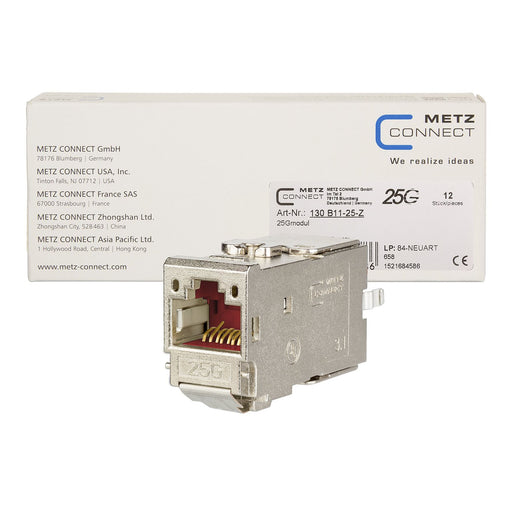 Metz Connect - Modularer Steckverbinder 25Gmodul 130B11-25-Z MC 25G-net Jack − 12 Stück