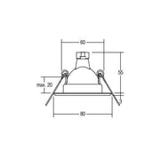 Brumberg Leuchten - Downlight/Strahler/Flutlicht Einbaustrahler 3202.03 matt chrom