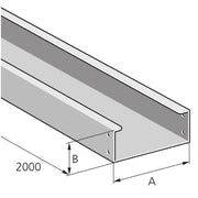 Pflitsch - Leitungsführungskanal Kabelkanal K2 50/50 S o.Deckel 2000mm