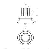 EVN Lichttechnik - Downlight/Strahler/Flutlicht LED-Einbauleuchte modular F04R14SM3840L15P Konfigurationstype