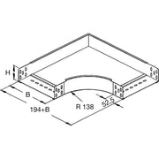 Rico - Bogen für Kabelrinne Bogen 151W3-400-B 400x60mm