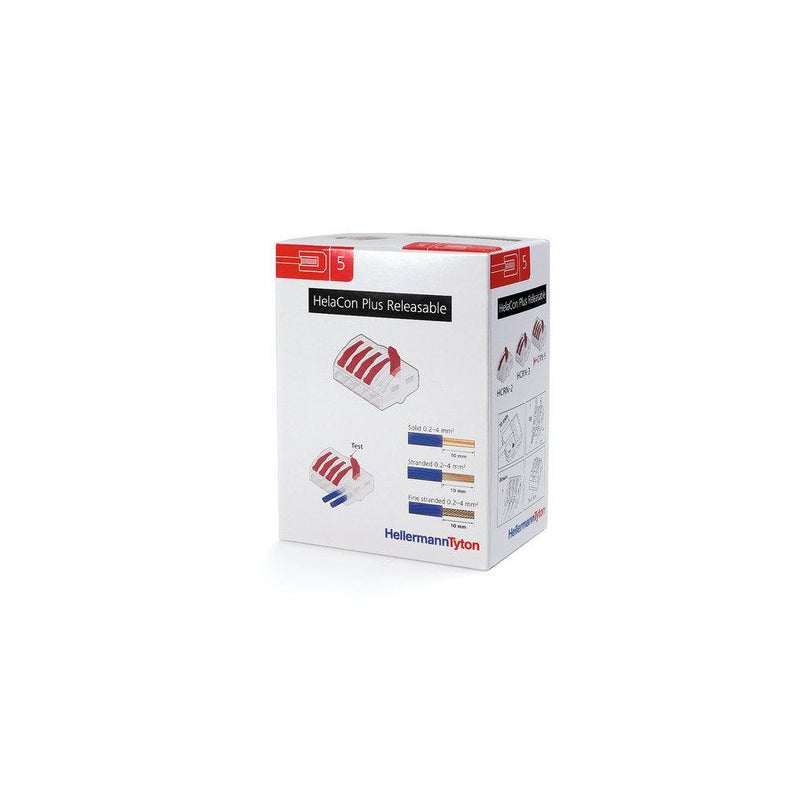 HellermannTyton - Steckklemme Verbindungsklemme HCRN-5-PC-CL (30) 5 Leiter, transp. − 30 Stück