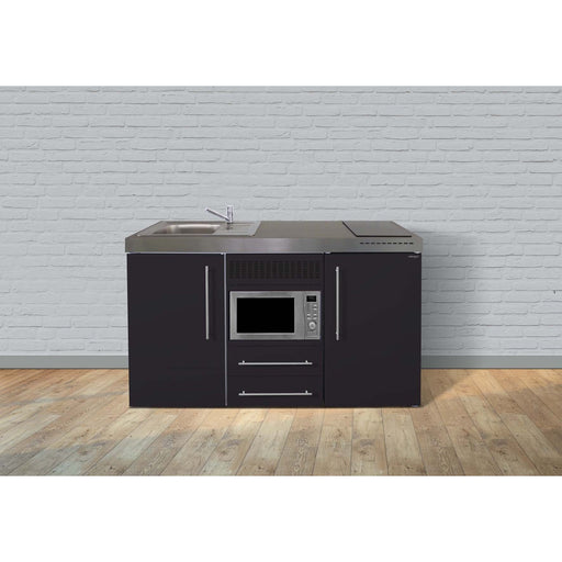 Stengel - Mini-Küche Miniküche Premiumline MPMSM160KSIKFrBl2Sn Schwarz matt