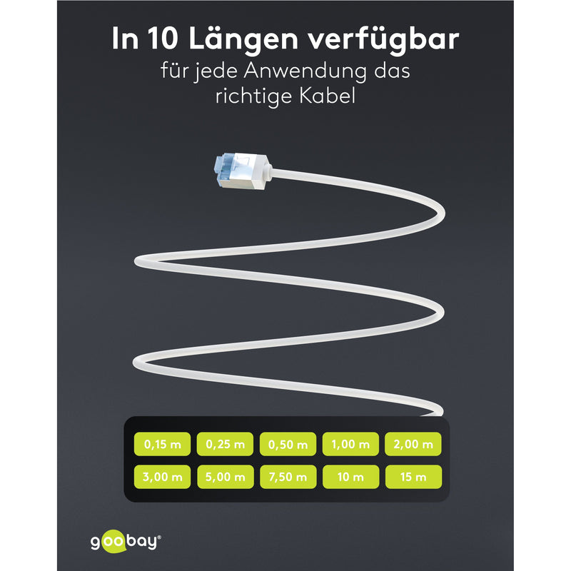 Goobay - Patchkabel Kupfer Patchkabel U/FTP Cat6 74336 Ultraflexibel,slim,w