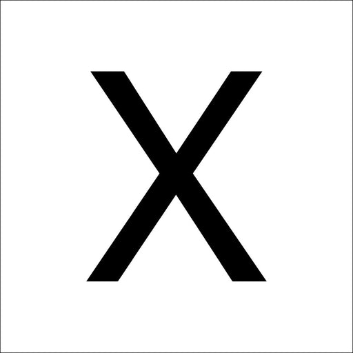 RZB - Beschriftung Buchstaben/Zahlen Buchstabe "X" 99222.013.X 100mm