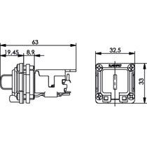Telegärtner - Modularer Steckverbinder Einbauflansch IP67 100022954 m.AMJ-Kupplung Cat.6