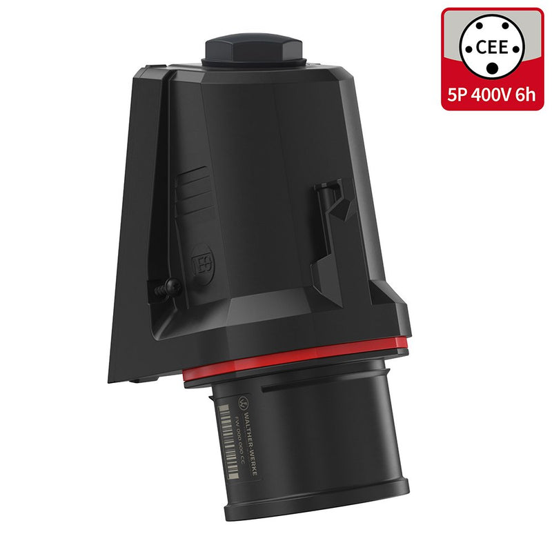 Walther Werke - CEE-Gerätestecker (IEC 60309) CEE NEO Wandgerätestecker FW730506PH schräg 32A 5P 6h