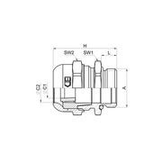 Jacob - Kabelverschraubung K252-1025-00 WADI one − 50 Stück