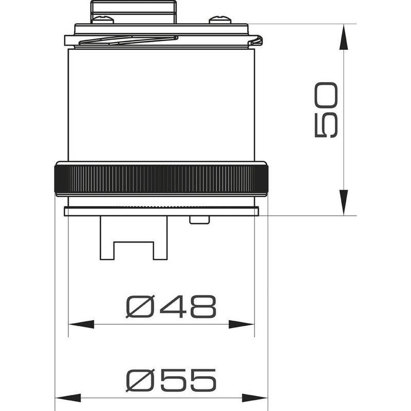Grothe - Signalsäulenelement, optisch Warn-/Blinklicht MWB 8624 LED klar