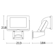 Steinel - Downlight/Strahler/Flutlicht LED-Strahler ohne Sensor LS 300 SW 4000K 184 x 213 x 218 mm