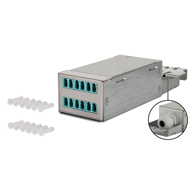 Metz Connect - Moduleinsatz für Patchpanel LWL DCCS Baugruppe OM3 130D205J00000N 6xLC-Duplex