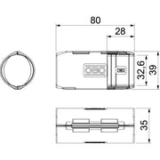 OBO Bettermann - Muffe für Installationsrohre Quick-Pipe-Verbind.-muffe 3000 MMS M32 RW − 10 Stück