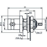 Telegärtner - Koax-Steckverbinder BNC-Einbaubuchse bl 100023579 75Ohm löt